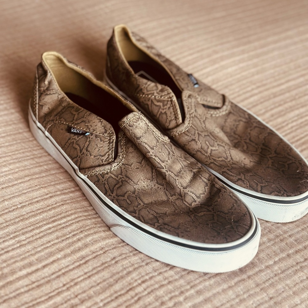 Vans Brown Slip-On Shoes
